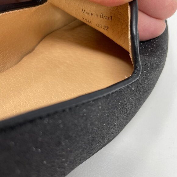 Jack Rogers Ginny Loafer Womens 7.5 Black Sparkle Glitter Slip On Flats - Picture 10 of 10